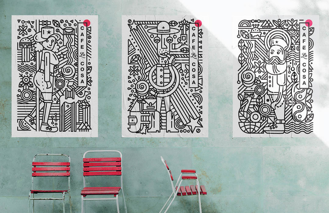 cafe-la-cosa Branding & Identity, Creatives Print & Packaging, Logo Design.